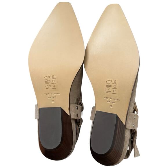 Rag & Bone Westin Harness Leather Booties In Light Sand Western Size 38 - Picture 10 of 12